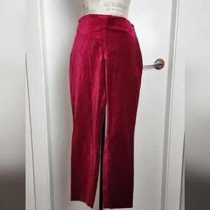LRL Red Velvet Strait Leg Pants